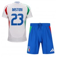 Taliansko Alessandro Bastoni #23 Vonkajší Detský futbalový dres ME 2024 Krátky Rukáv (+ trenírky)